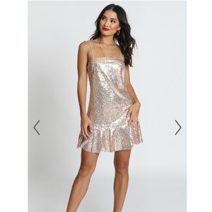 NWT Showpo See the way you slip sequin dress